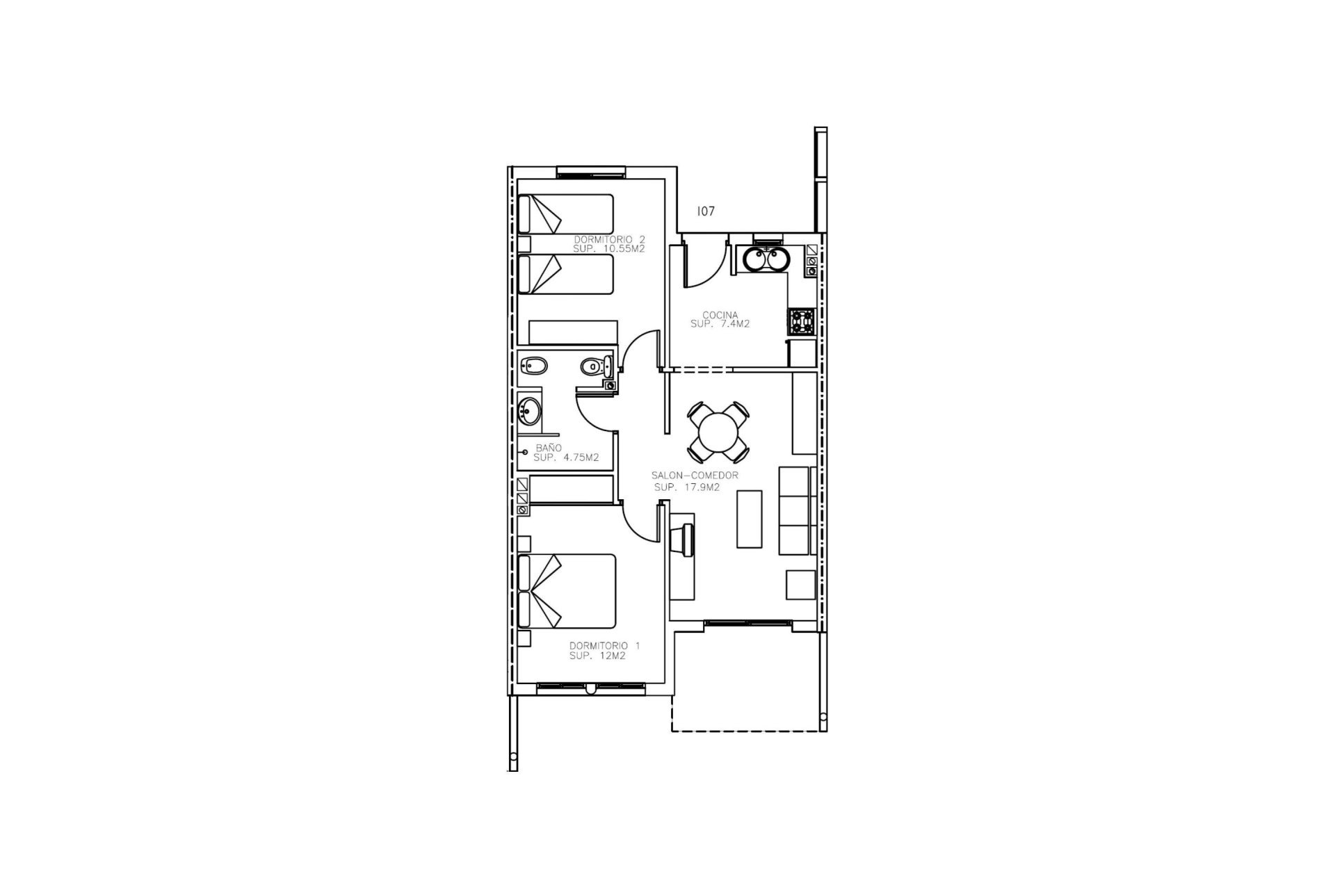 New Build - Apartment / flat -
Aguilas - Collados
