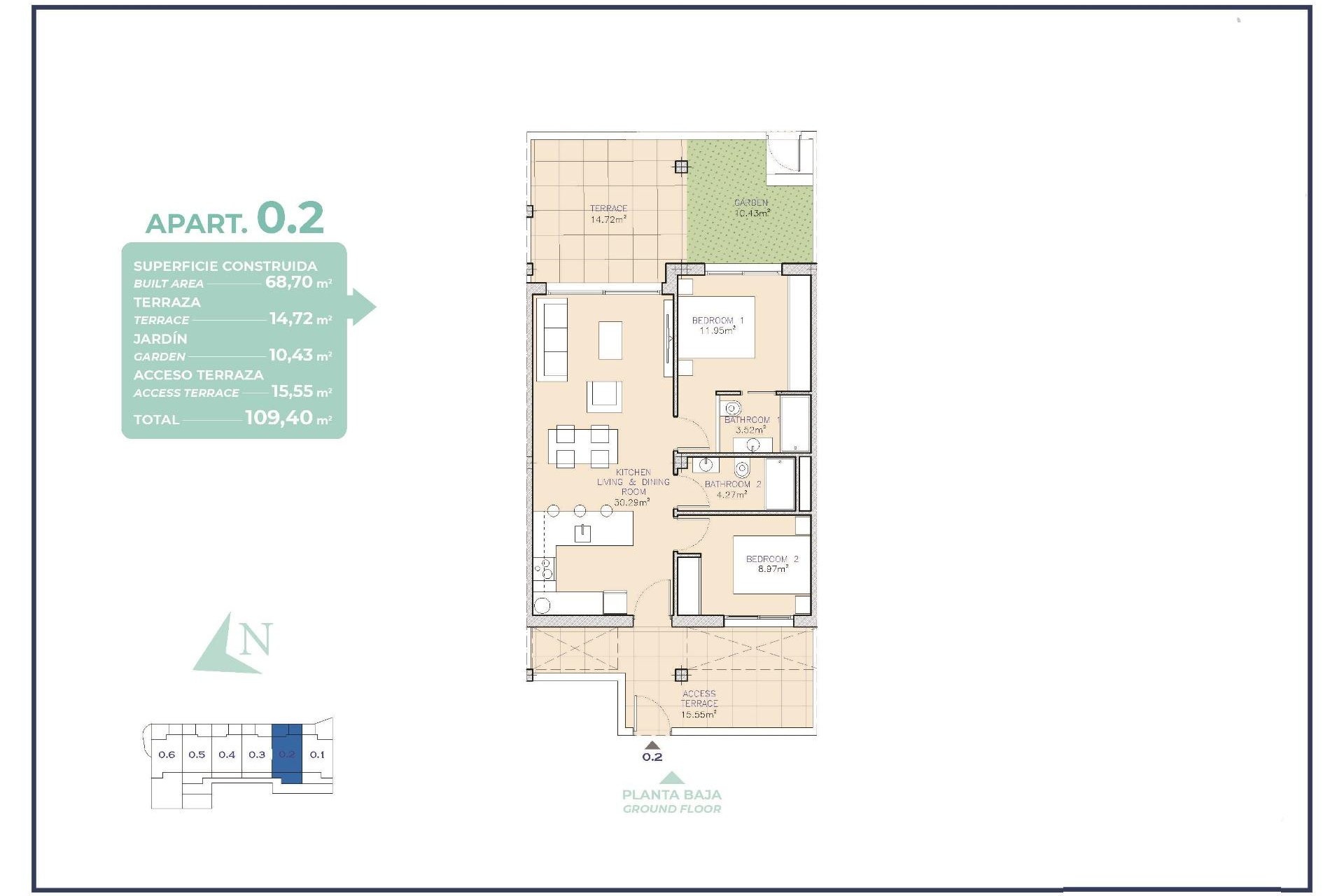 New Build - Apartment / flat -
Los Alcázares - Serena Golf