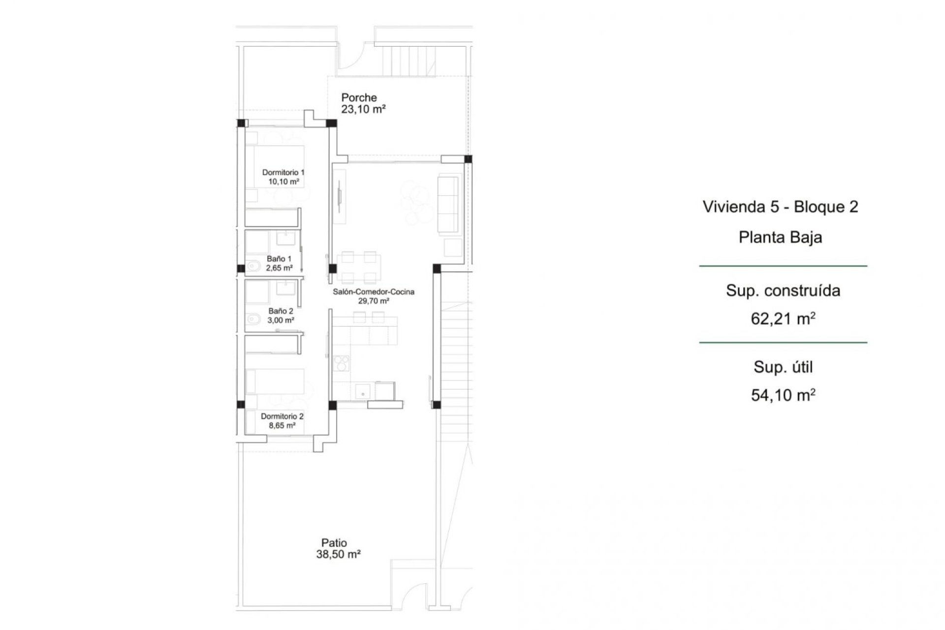 New Build - Bungalow -
Orihuela Costa - PAU 26