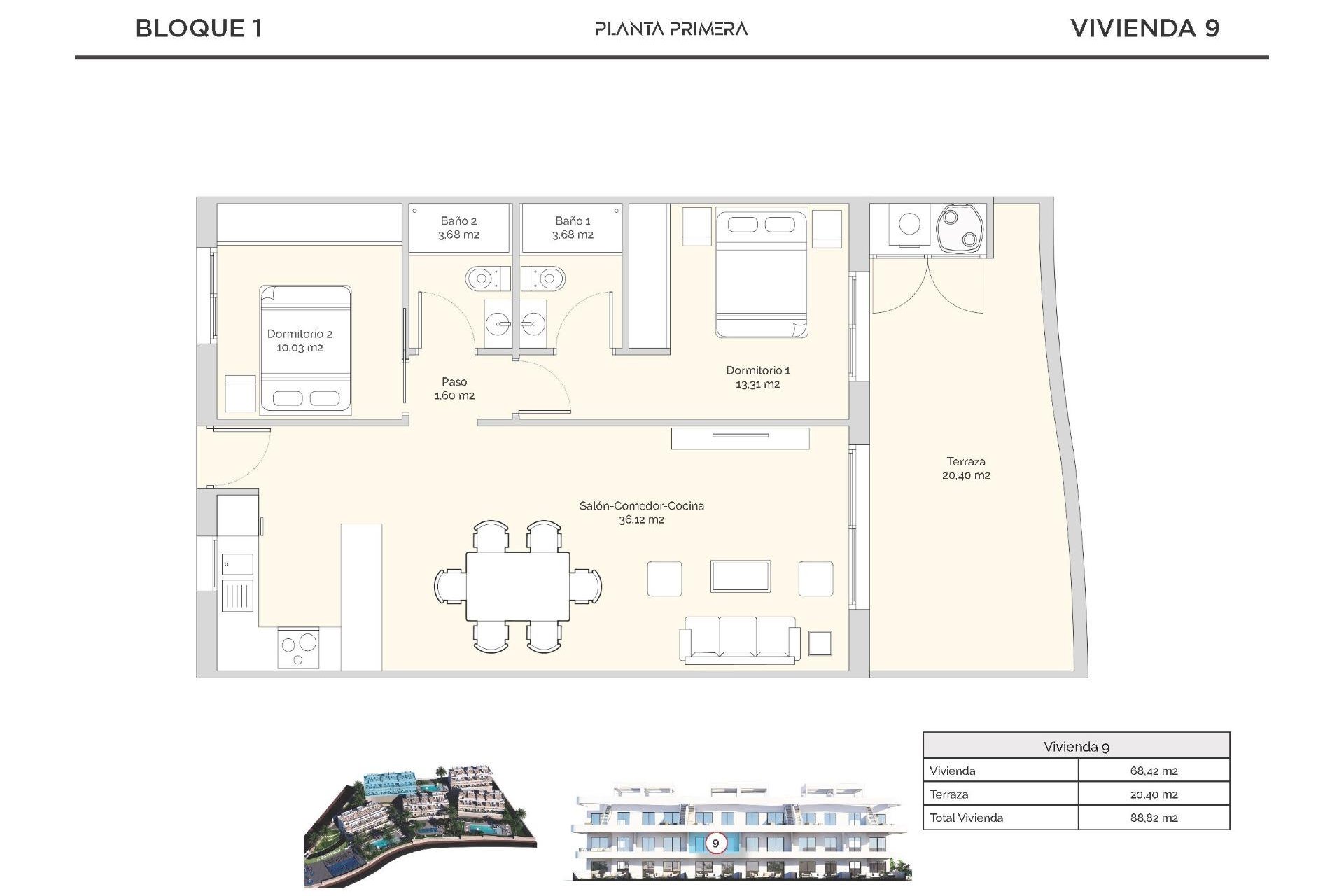 Obra nueva - Apartamento / piso -
Finestrat - Puig Campana Golf