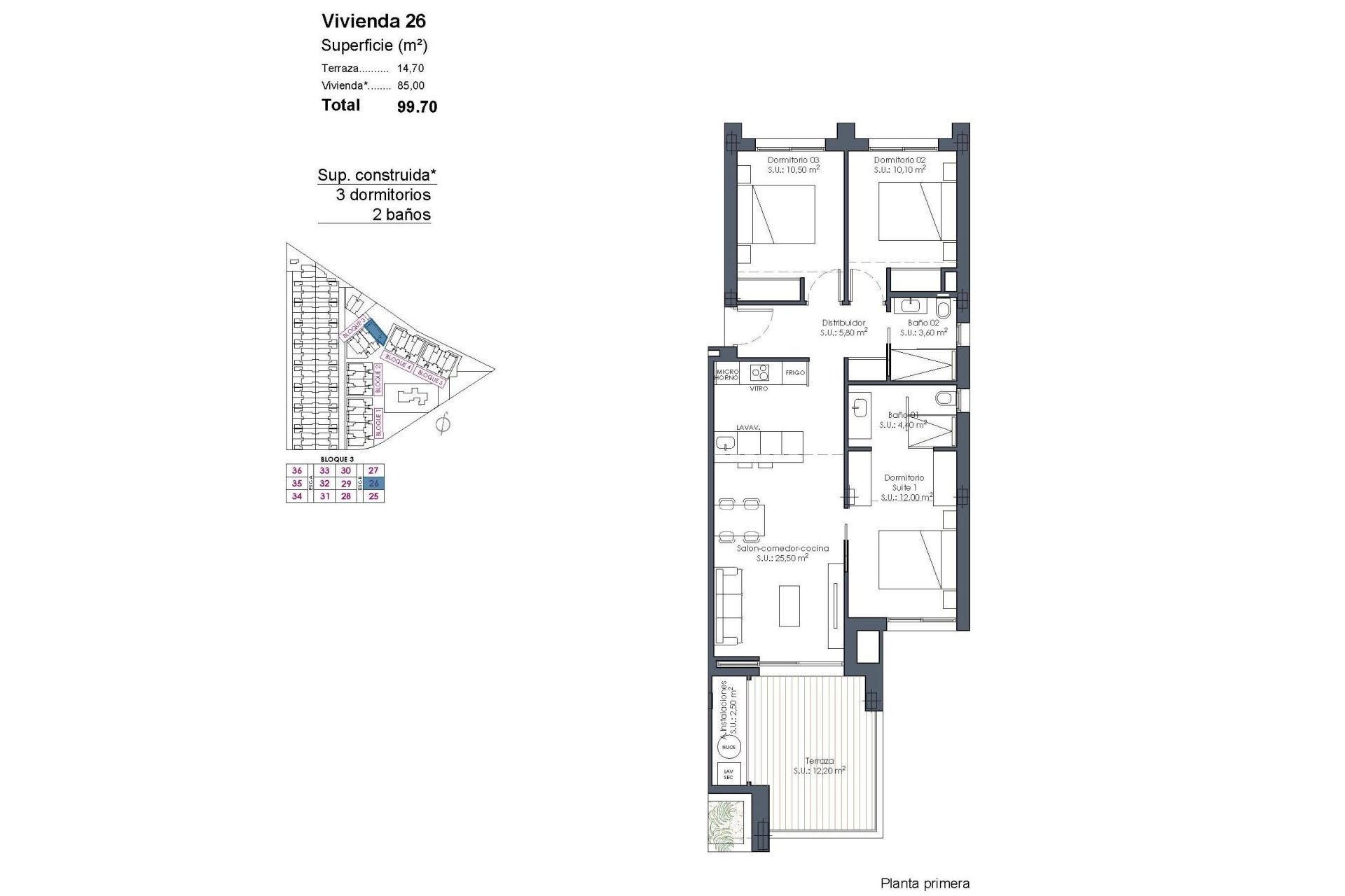 Obra nueva - Apartamento / piso -
Los Alcázares - Serena Golf