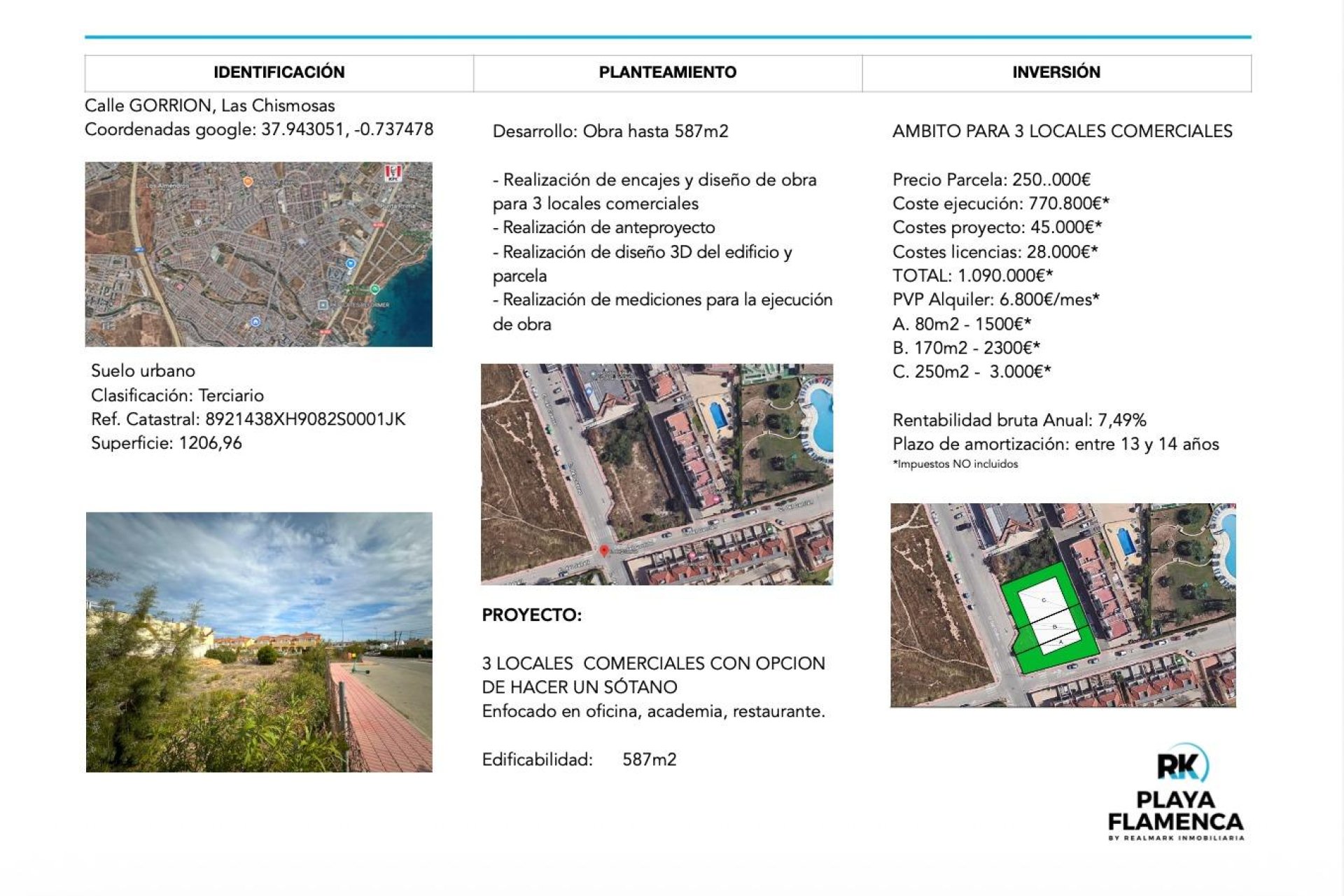Resale - Plot / Land -
Orihuela Costa - La Florida
