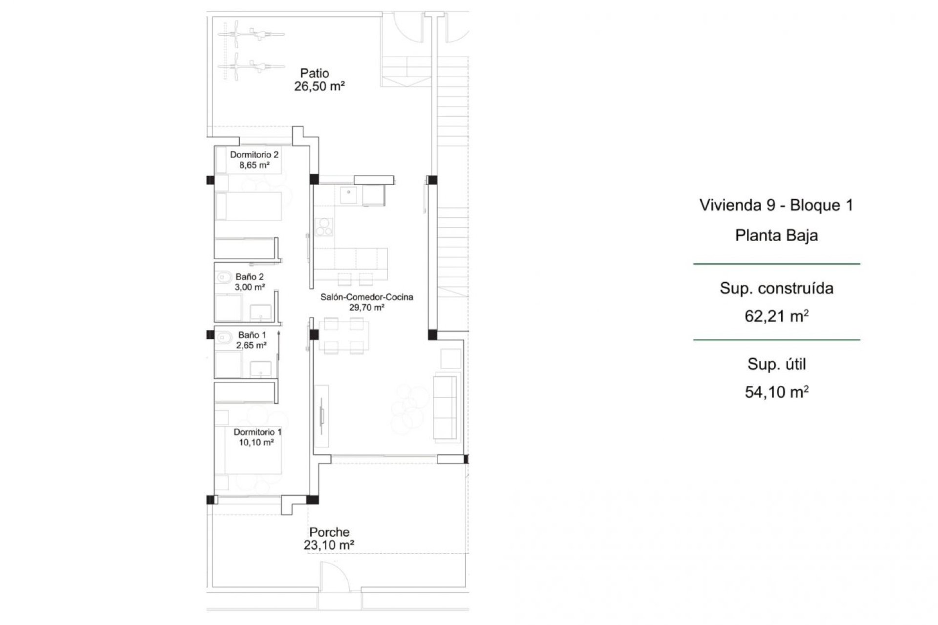 Rynek pierwotny - Bungalow -
Orihuela Costa - PAU 26