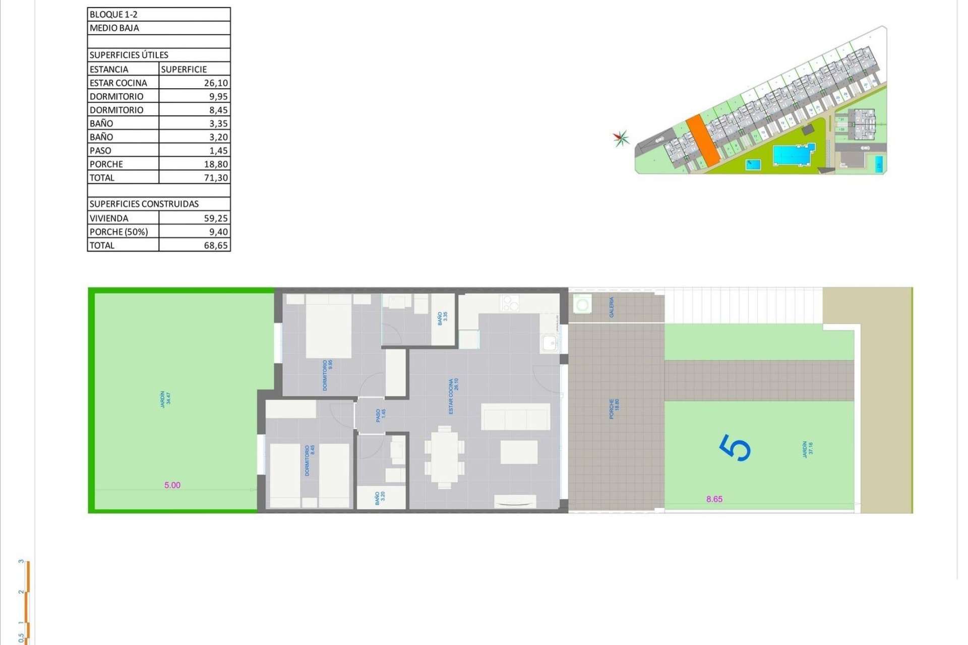 Rynek pierwotny - Bungalowy -
Pilar de la Horadada - pueblo