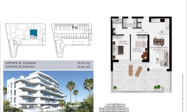 Obra nueva - Apartamento / piso -
Pilar de la Horadada - Mil Palmeras