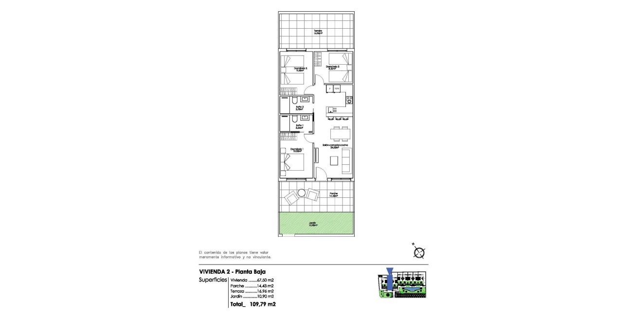 New Build - Bungalow -
Pilar de la Horadada - Parque Ramon eugenio Escudero