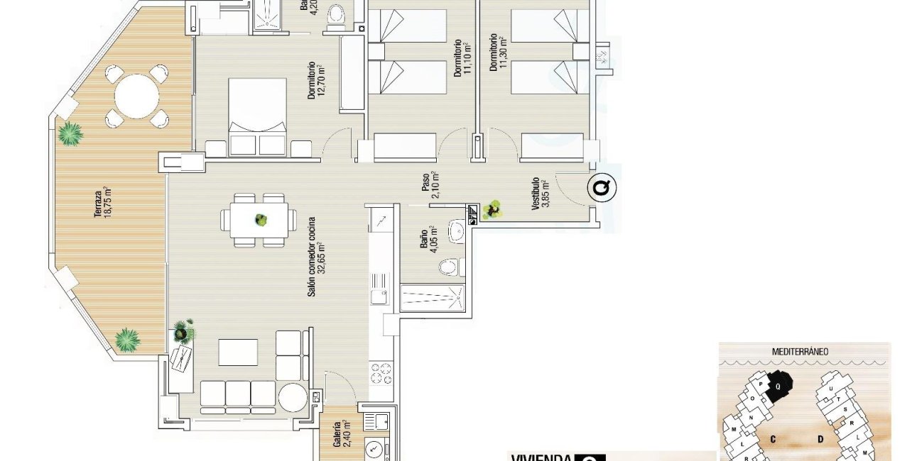 Obra nueva - Apartamento / piso -
La Manga del Mar Menor - La Manga