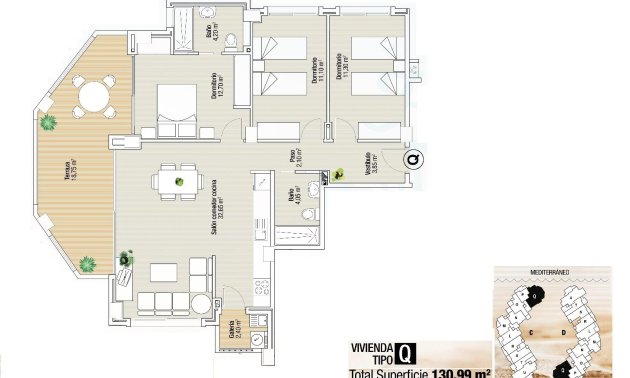 Obra nueva - Apartamento / piso -
La Manga del Mar Menor - La Manga