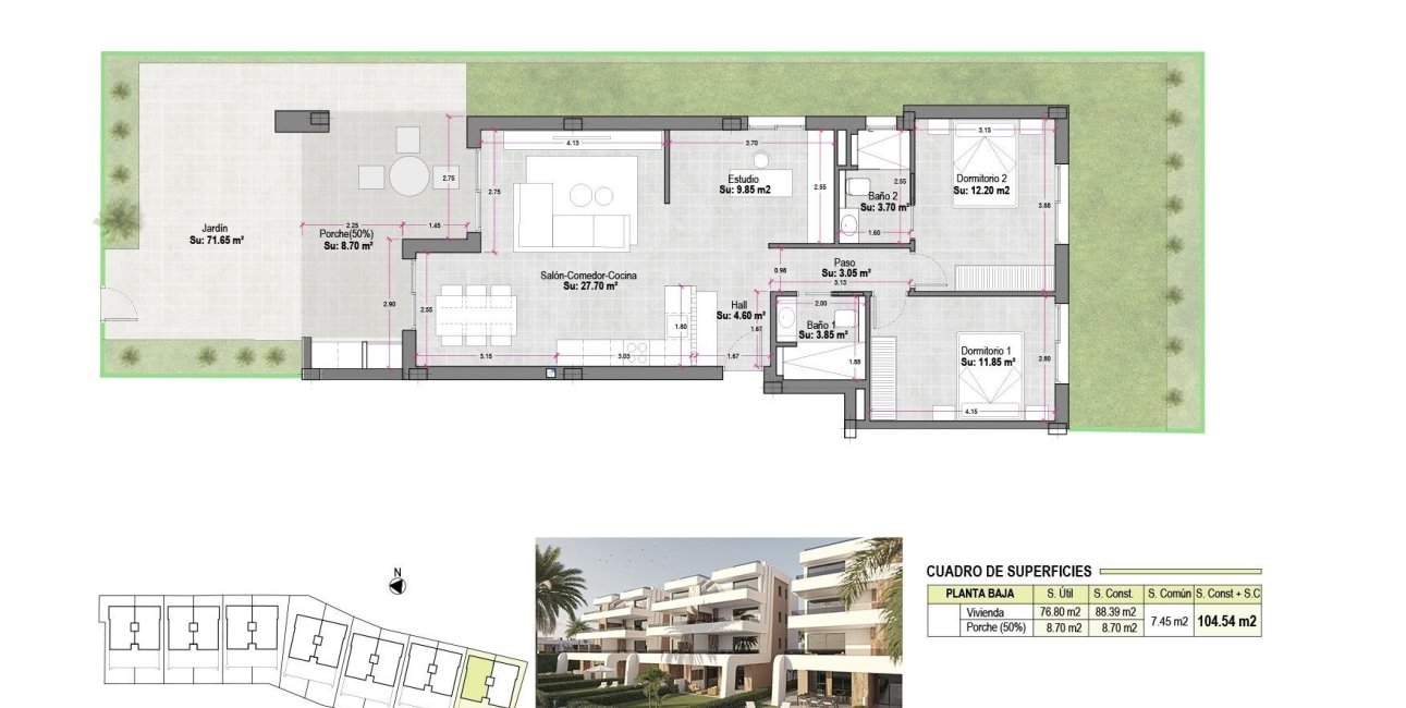 New Build - Apartment / flat -
Alhama De Murcia - Condado De Alhama