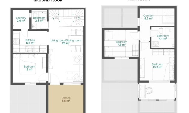 Resale - Townhouse -
Orihuela - Urbanización Perla del Mar