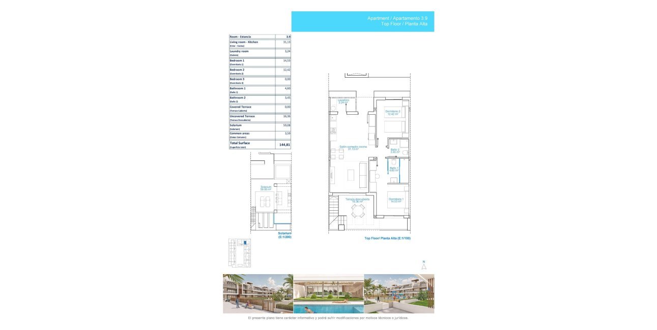 Rynek pierwotny - Penthouse -
Pilar de la Horadada - Playa de las Higuericas