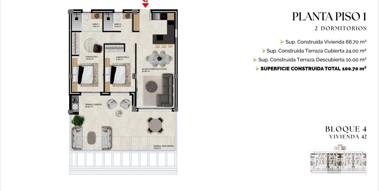 New Build - Apartment / flat -
Finestrat - Balcón De Finestrat