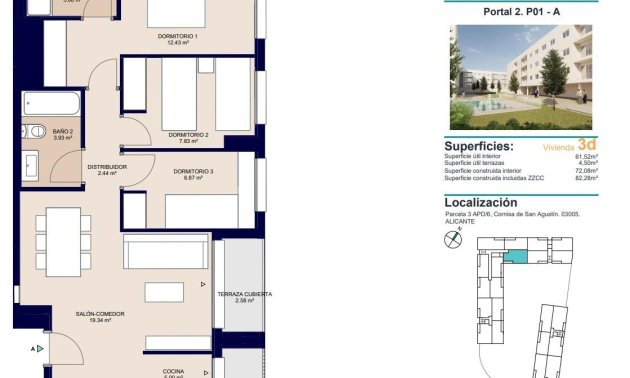 New Build - Apartment / flat -
Alicante - San Agustín