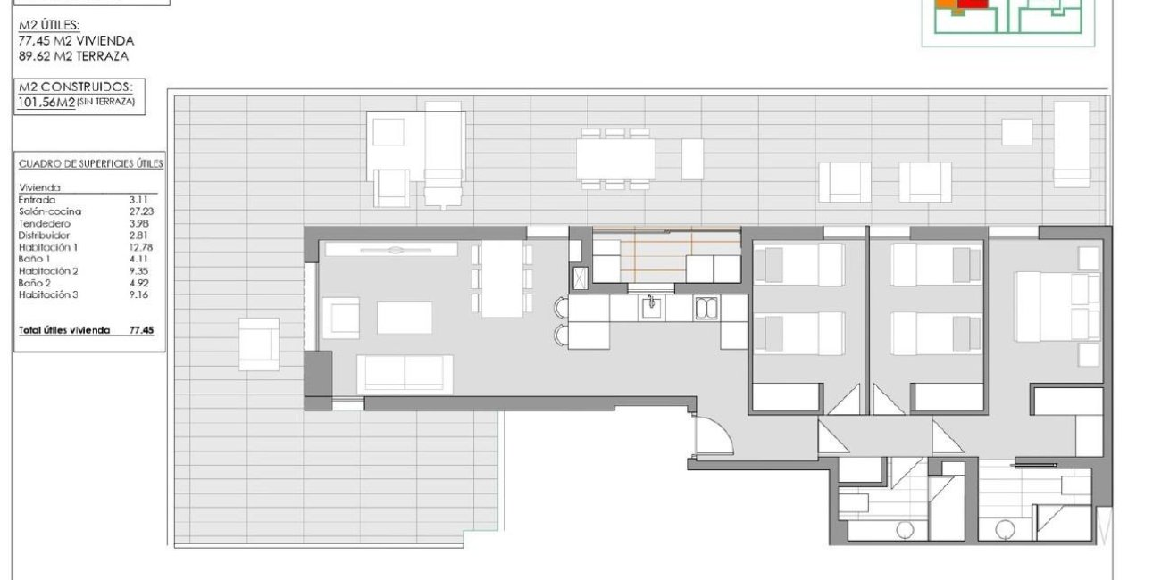 Obra nueva - Ático -
Jávea Xàbia - Pueblo