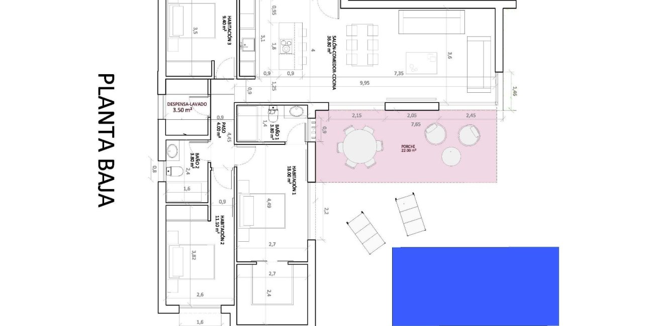 Obra nueva - Villa -
Monforte del Cid - La Capitana
