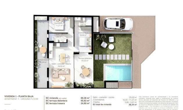 New Build - Bungalow -
San Pedro del Pinatar - Lo Pagan